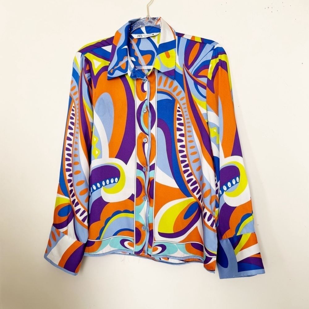 Multicolor Abstract Button Down Shirt - Picture 8 of 13